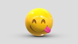 Apple Face Savoring Food face, set, apple, messenger, smart, pack, collection, icon, vr, ar, smartphone, android, ios, samsung, phone, print, logo, cellphone, facebook, emoticon, emotion, emoji, chatting, animoji, asset, game, 3d, low, poly, mobile, funny, emojis, memoji