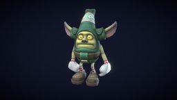 Christmas Elves Facialpose Test rig, setup, facial, lowpoly, animation, skin