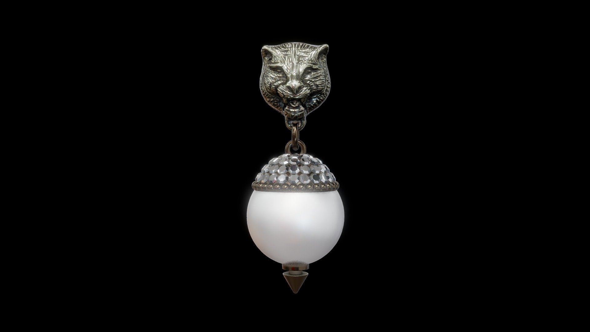 Lion Earring. Scan - Lion Eearring - Buy Royalty Free 3D model by Mouch (@Mountrise) 3d model