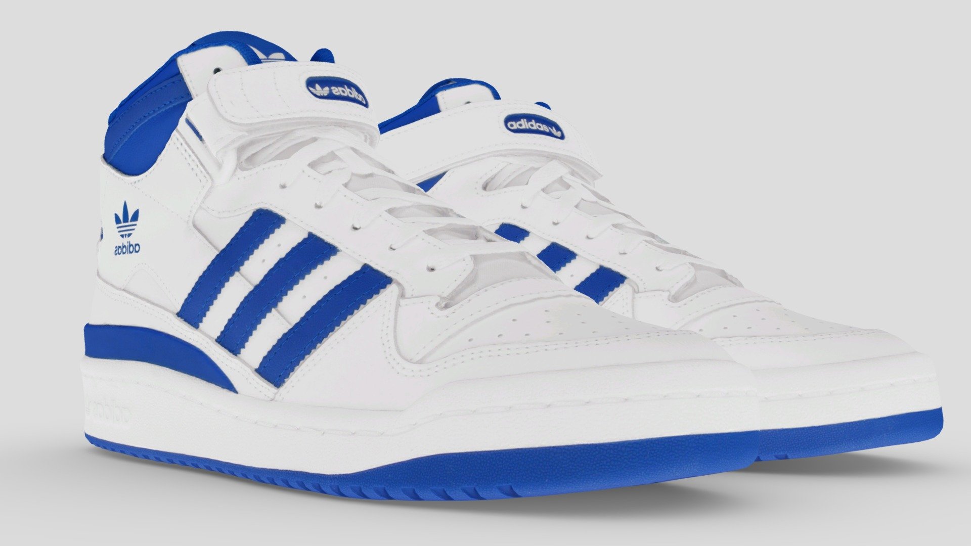 A Very Detailed scanned shoes with High-Quality .Reay to use in virtual try on project and game sim 4 or second life.

The Mesh is UV unwrapped.

4096x4096 difuse Texture Map jpg format，in the compressed file rar.

The textures is lighting baked,the texture is uploaded to preview images.

File contains :

FBX .OBJ .stl.collada(dae).Difuse map Texture(jpg format).

If you want to change the colorway of the shoes, it is easy to do it with photopshop. If you want to change the colorway or decrease the polycourt ,I am willing to do it.

This is a professional scanning agency, if you want any other shoes, Don't hesitate to tell me.It will helps a lot.we are available for custom shoes scan.

Don't forget to check my other sneakers,Have a nice day：） - Adidas Original Forum Mid - Buy Royalty Free 3D model by Vincent Page (@vincentpage) 3d model