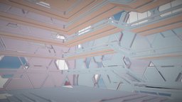 Futuristic Gallery 4001 room, exhibition, hall, gallery, museum, arena, futuristic, building, interior