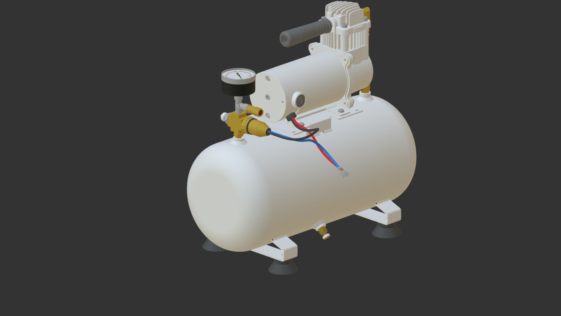 M3 Compressor AISI 304 8 l
Compact electric compressor with 8 litres tank AISI 304. Working pressure 8 bar. Air flow rate around 47 l/min 3d model
