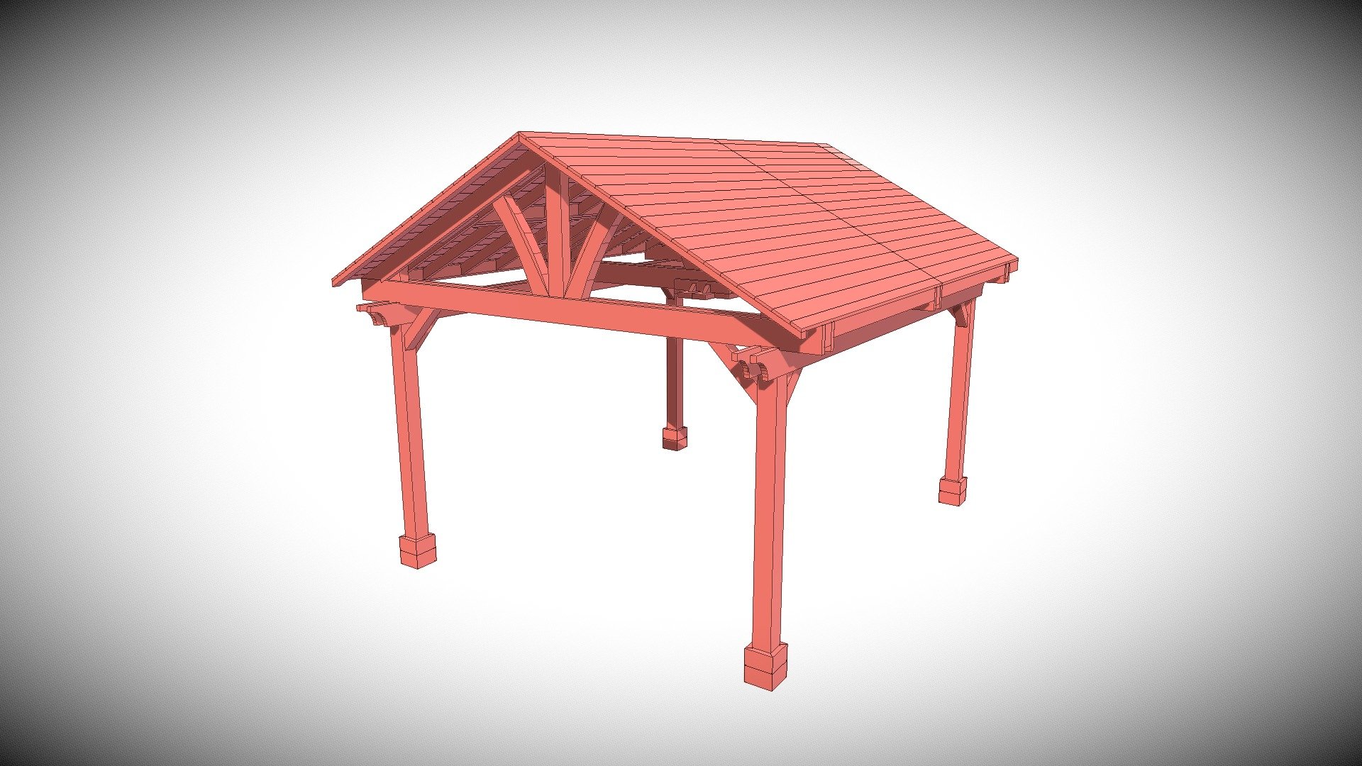 Custom Del Norte Outdoor Kitchen Pavilion 16' L X 14' W




California Redwood.

9 ft. Post Height, 6in x 6in Posts.

4-post high-wind anchor kit.

Electrical Wiring Trim Kit for Post #2.

1 Ceiling Fan Base.

Removable Cut-Out for chimney.

Transparent Premium Sealant.

Drawn by Jorge C. From Forever Redwood 3d model