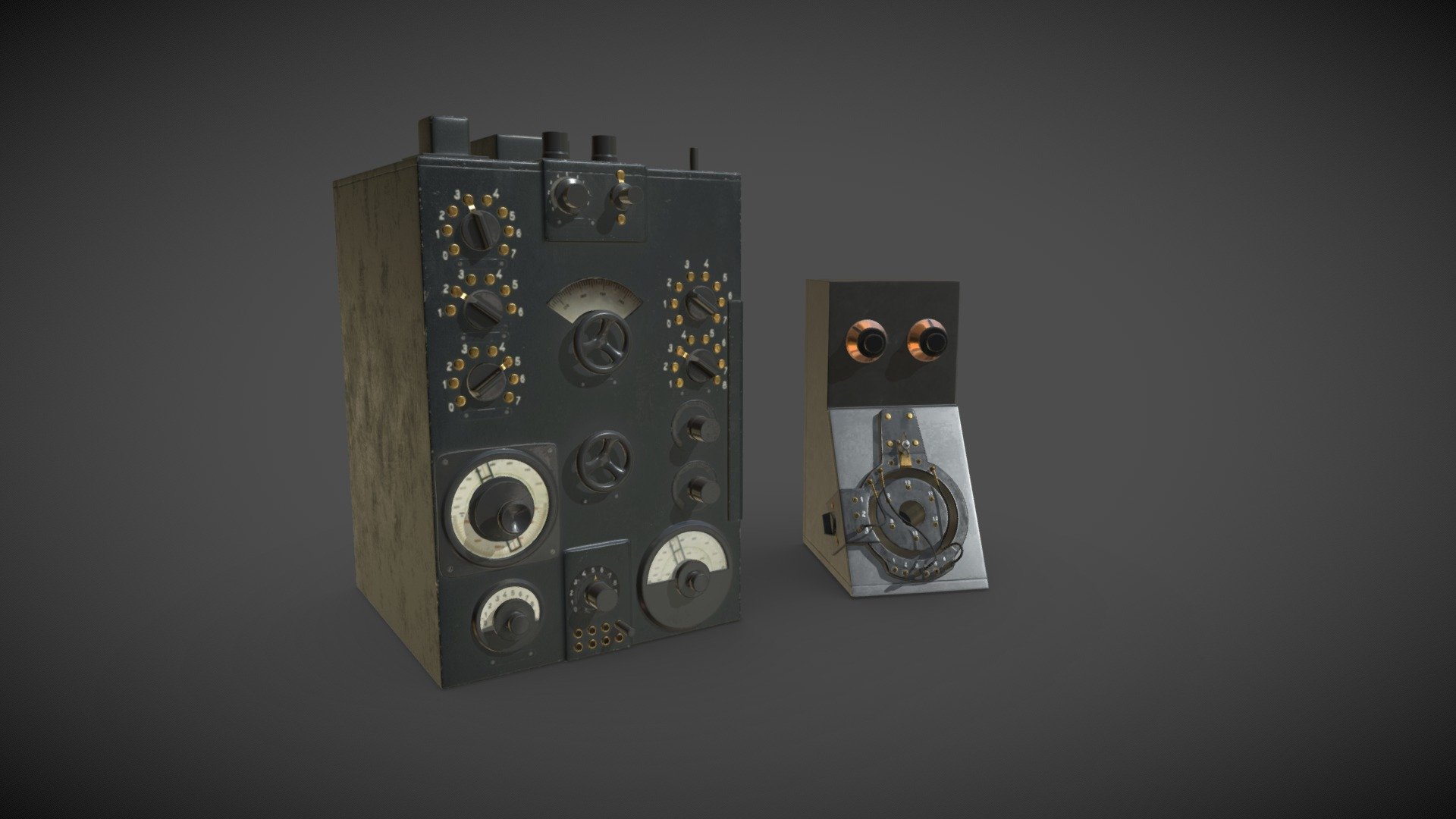 Built-in German radio receiver Telefunken E5 used during the Polish-Bolshevik war to conduct listening 3d model
