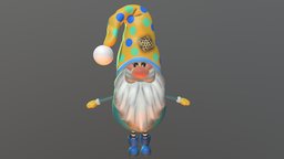 gnome blue cute, cap, gnome, christmas, blue