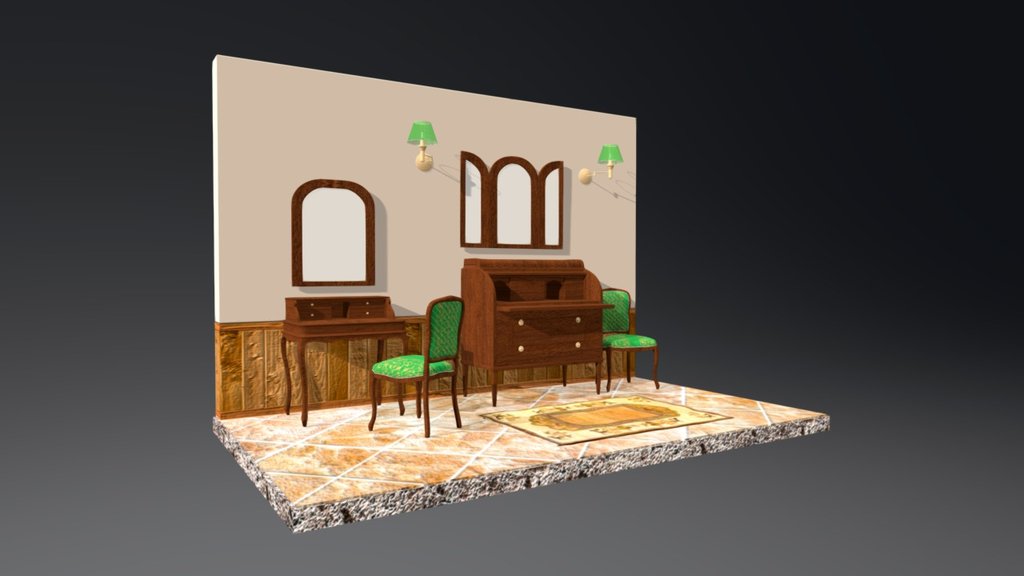 Published by 3ds Max - Scrittoio - 3D model by Francesco Coldesina (@topfrank2013) 3d model