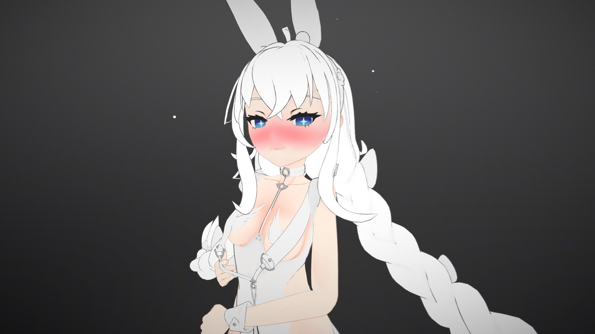 -----------English-------------- 
3D modelling of the lazy white rabbit skin from the destroyer MNF Le Malin of the Azur Lane. This is my first character model. I have learned a lot in the process, but there are still many shortcomings as a novice. I hope you like it.

-----------中文------------- 
源自碧蓝航线的恶毒号驱逐舰，懒懒的白兔皮肤3D建模。 这是我的第一个成品建模，在这过程中学到了许多，但作为新手还有许许多多不足。
尽管我不是碧蓝航线玩家还是被恶毒号的原画设计可爱到了，所以凭着热爱做出了模型，其中胸腹的传动装置真的很涩，为此我学到了不少骨骼绑定知识。
希望各位喜欢。

更多高清渲染图请移步Pixiv：https://www.pixiv.net/artworks/93944836 - [Azur Lane]MNF Le Malin 恶毒驱逐舰懒懒的白兔 - 3D model by XDeemo 3d model