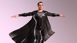 Superman (Henry Cavill) Black Suit 3D model batman, dc, aliens, superman, dccomics, dcuniverse, supermanvsbatman, dc-comics, manofsteel, justiceleague, dwaynejohnson, henrycavill, blacksuit, dceu, superman3d, supermanblacksuit, supermanreturns, rock, black, superman-dccomics-cartoon, zacksnydersjusticeleague, supermanclassic, supermancomics, zacksynder, supermanvs, supermanvsblackadam, darkshid
