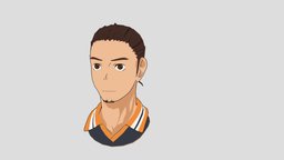 Asashi Haikyuu 3d anime character haikyuu, anime-boy, 3d, anime