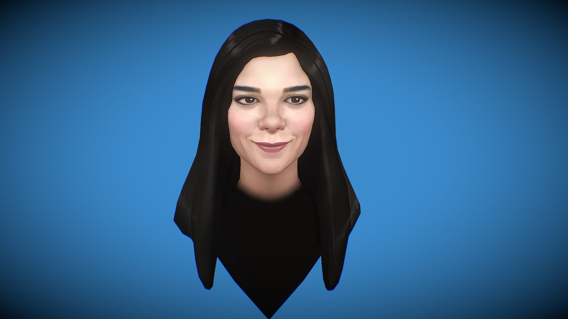 Un retrato 3D de mi esposa como presente de cumpleaños. 
Felicidades mi amor! Que cumplas muchísimos años más y que Dios me siga permitiendo vivirlos a tu lado 3d model