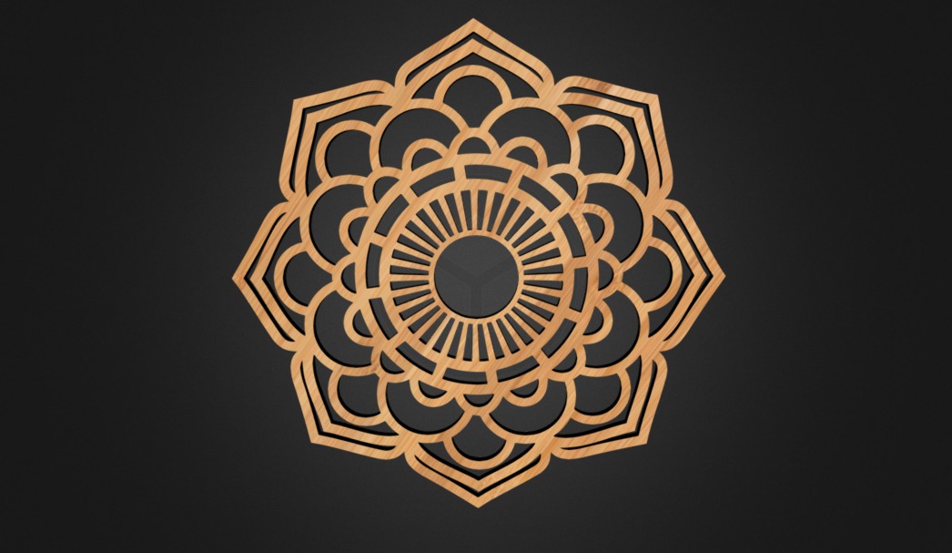 flower mandala - 3D model by eliaweiss 3d model