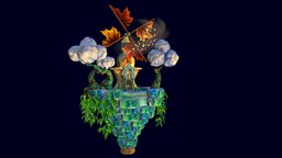 Windmill Diorama diorama, windmill, substancepainter, maya, model