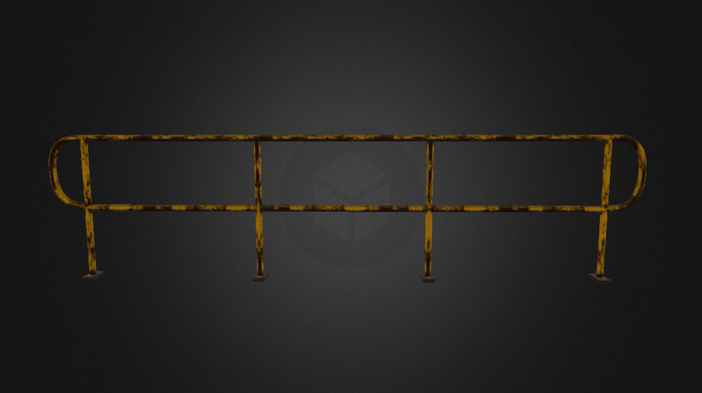 Just your regular old dirty industrial railing.

Textured with substance painter 3d model