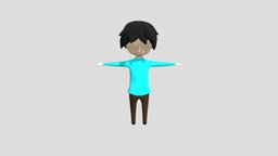 Cartoon Male Character Model boy, mal