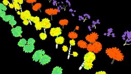 Animated Loop, Poly Trees Pack trees, red, plants, fun, flat, purple, fbx, colors, yellow, loop, cel, cartoon, asset, game, poly, mobile, animation, simple, greenn