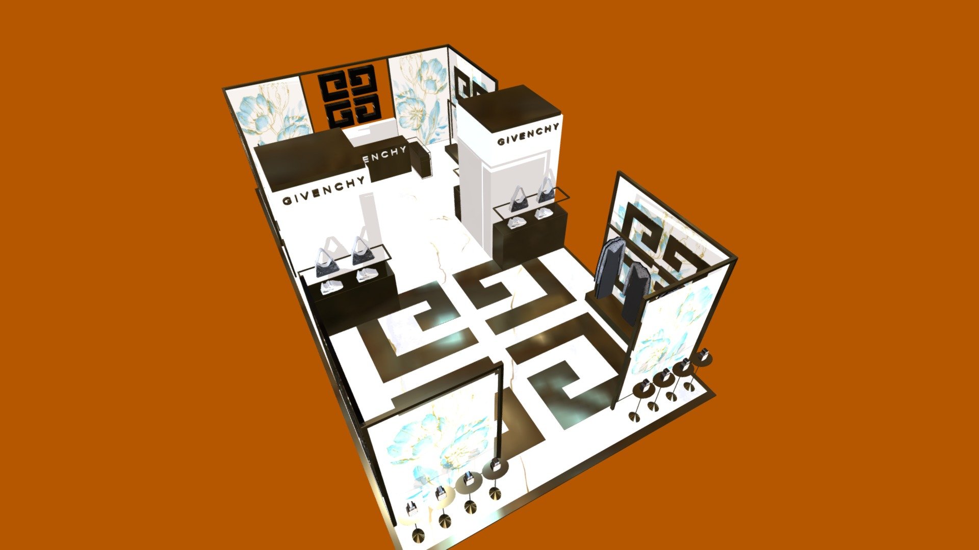 Givenchy  POP UP STORE

RECREACIÓN HECHA EN 30 MINUTOS USANDO PAINT 3D + 3d builder - Givenchy Pop Up store - Download Free 3D model by vmmaniac 3d model