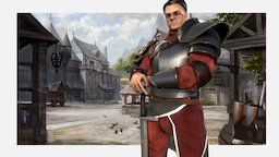 Fantasy Knight warrior, medieval, templar, character, sword, fantasy, knight