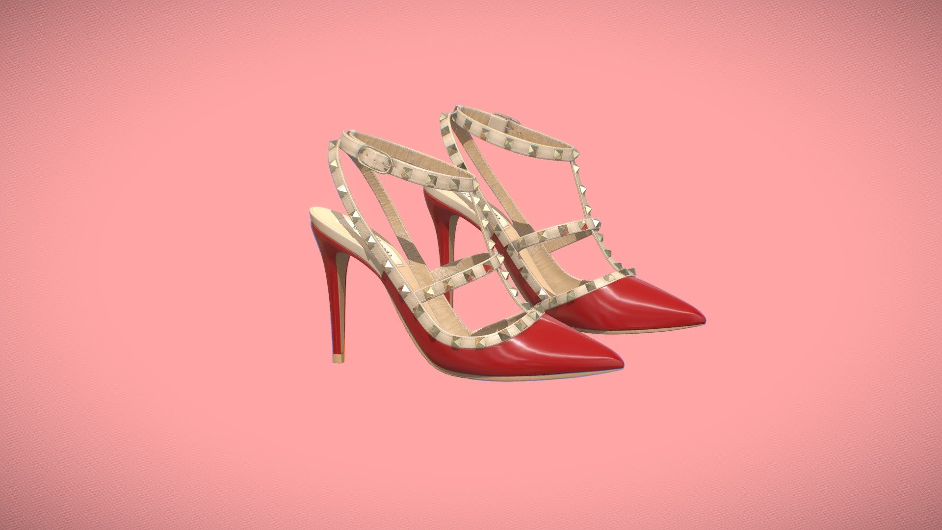 High heels from Valentino.
It has real-world material.
Modeled in Autodesk Maya, detailed in Pixologic Zbrush and textured in Substance Painter 3d model