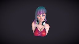 Smile , smile, substance, girl, female, zbrush, stylized
