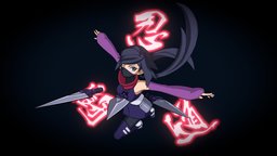 Gundam Build Divers~Ayame toon, ninja, shadeless, girl, anime