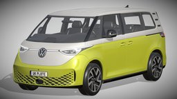 Volkswagen ID Buzz 2023 wheel, green, modern, power, wheels, european, van, minivan, urban, wagon, battery, vw, transporter, bus, volkswagen, hybrid, family, germany, realistic, cargo, buzz, id, contemporary, minibus, multivan, ecologic, progressive, vehicle, design, car, electric, 2023