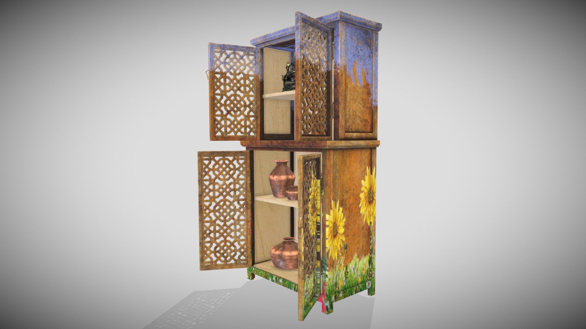 Main Furniture is One Material 4k PBR Metalness

Inside every Object is one Material PBR

All quads - Smoothable

Ao indipendent - Furniture - Wood Flower All - Buy Royalty Free 3D model by Francesco Coldesina (@topfrank2013) 3d model