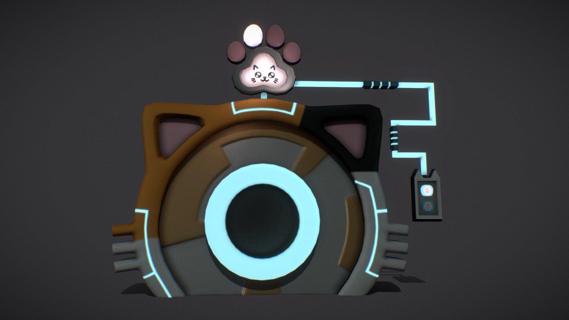 A catdoor model I made for a school assignment 3d model
