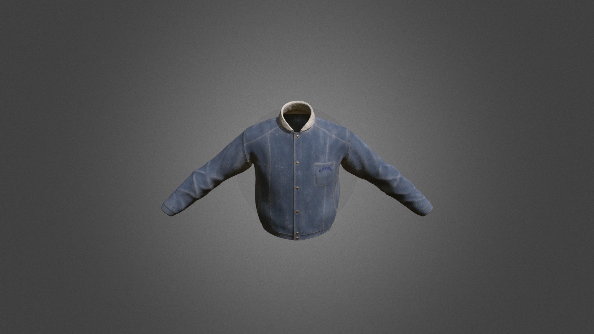 Camel Denim Jacket - 3D model by elarmon 3d model