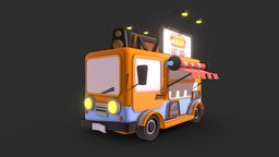 Food Truck food, truck, vehicles, assets, cars, unreal, cartoonish, vr, cartooncar, blender3dmodel, lowpolymodel, foodtruck, freemodel, lowpoly-blender, stylizedmodel, unity, cartoon, game, blender, lowpoly, blender3d, gameart, design, gameasset, free, stylized