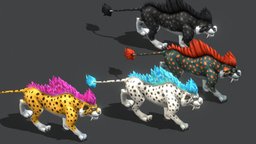 Fantasy the Jaguar cat, tiger, wild, mammal, mountain, big, feline, america, american, puma, lion, jaguar, jungle, cougar, leopard, catamount, jaguars, cartoon, animation, fantasy, albine, felinae