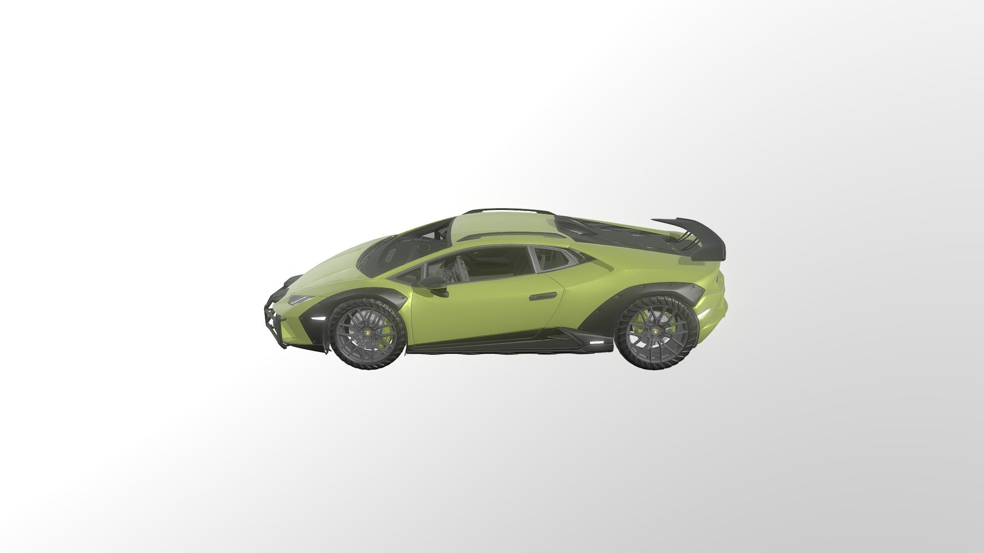 The Huracán Sterrato has an adventurous spirit that mesmerizes the moment you set eyes on it.
-Every detail is a statement of its daring attitude: it is 44 mm higher than the Huracán EVO to ensure greater suspension travel, and the track width has also been increased. The iconic air intake on the rear hood accentuates the car’s sporty, audacious character. The front underbody protection, sills and wheel arches emphasize the car’s muscular stance.
 - Free- Lamborghini huracan sterrato - Download Free 3D model by There no one at all (@minhbangnghean) 3d model