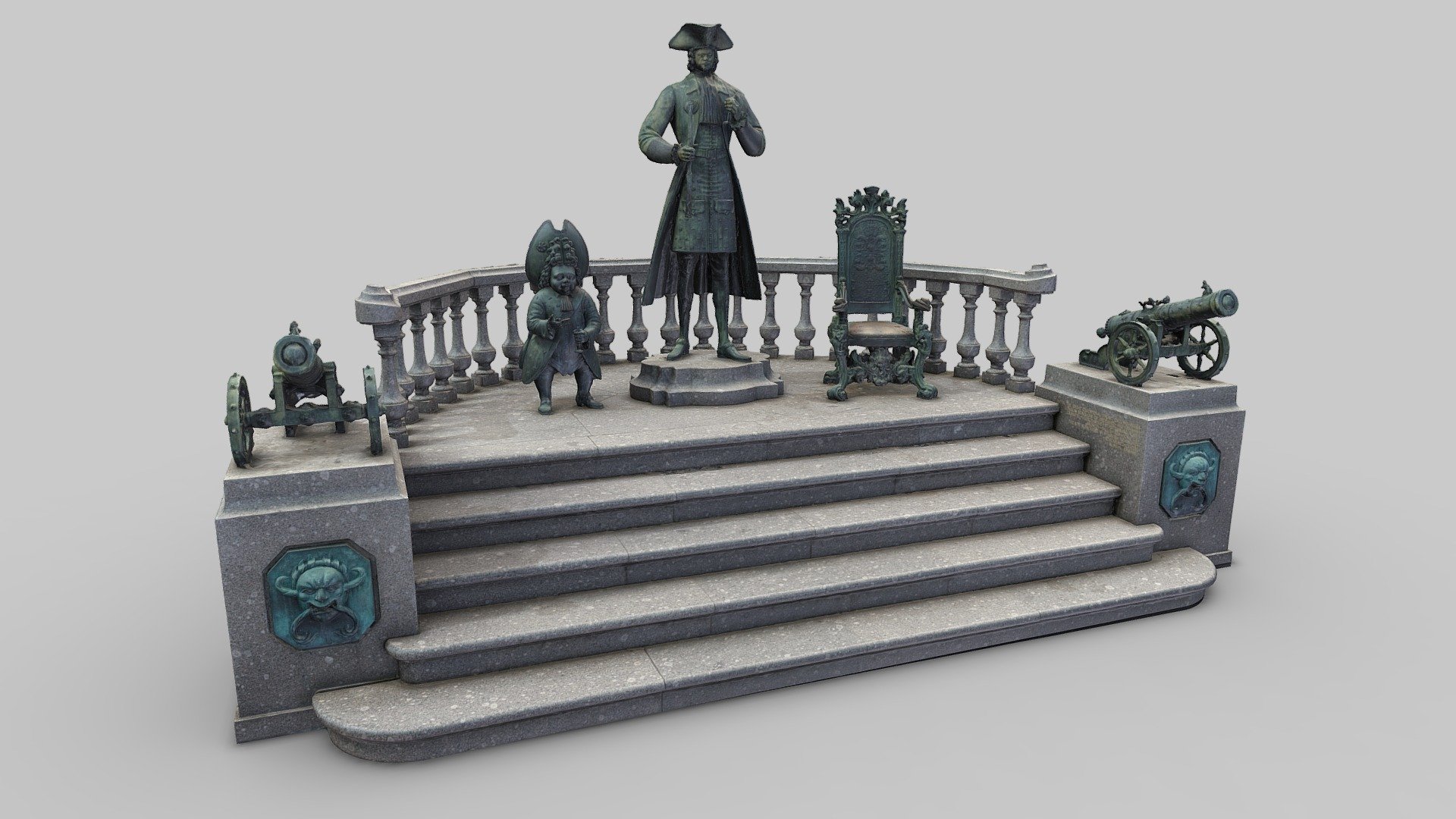 Photogrammetry capture of a statue of Peter The Great on the Thames Path at Glaisher Street, Deptford, London.

&ldquo;The monument is a gift from the Russian people and commemorates the visit of Peter the Great to this country (1698) in search of knowledge and experience.