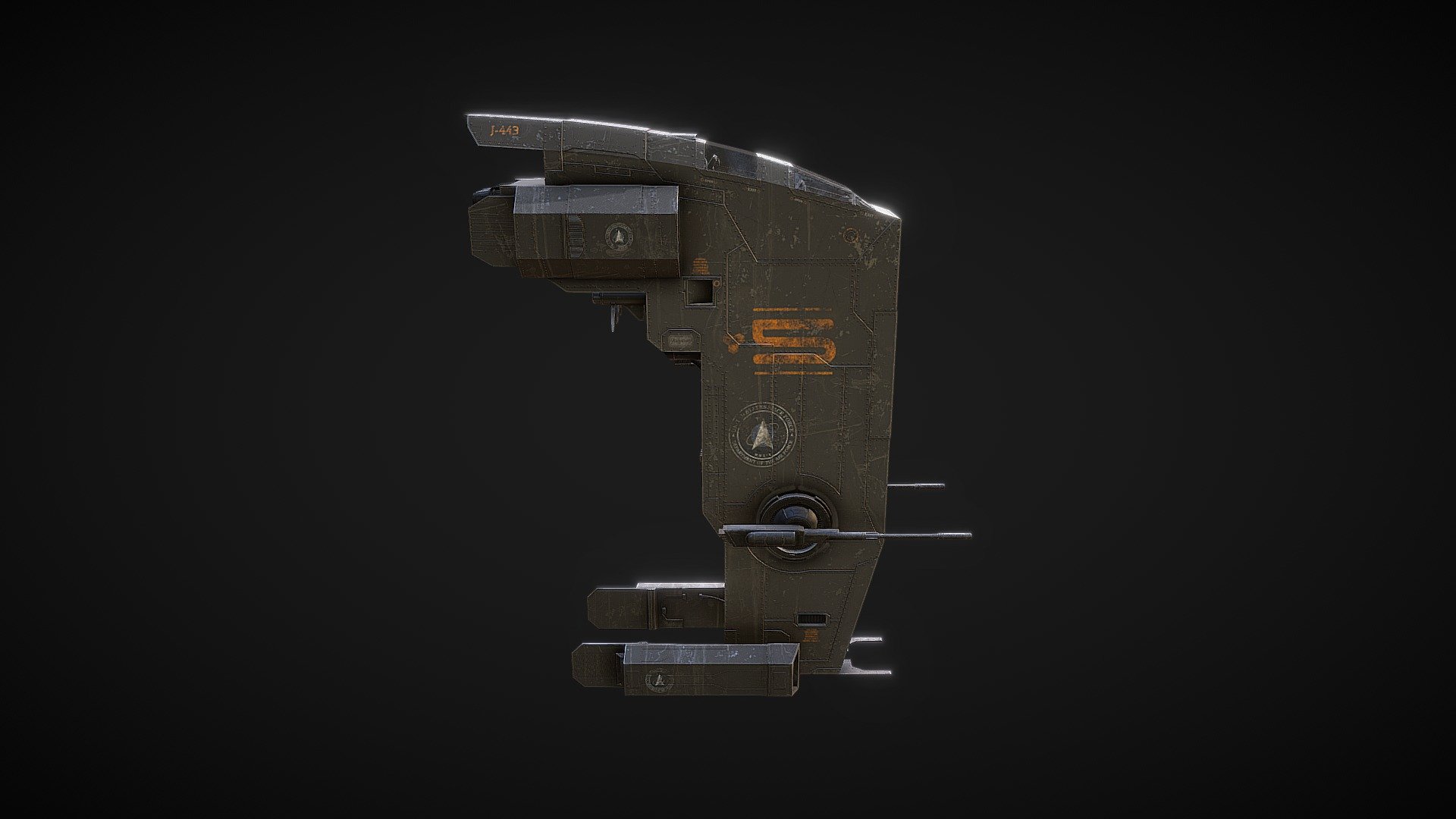 The Space Fighter is a large black vehicle. It is presumably a spaceship, as its name implies, though it is also seen inside planets. Its only attack is to fire several rockets at the target. Despite being larger than the Fleet Fighter or Mine Bomber, it is also very fast, making it very difficult to hit it with projectile weapons 3d model