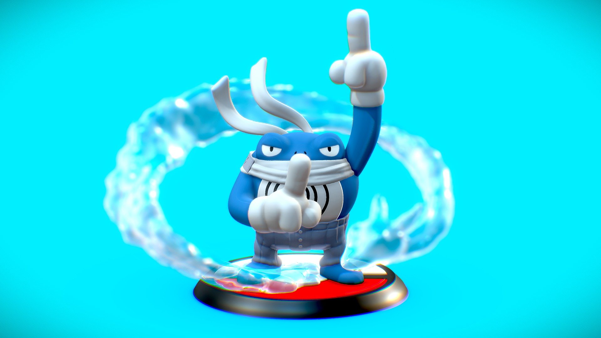 I'm starting the 3rd collection of this mix between Naruto and Pokemon anime. 

Ready for 3d printing!

Image Gallery

Files:


.STL
.Blend

GIF:

 - Zabuza Poliwrath - 3D print - Buy Royalty Free 3D model by LessaB3D (@thiagolessa90) 3d model