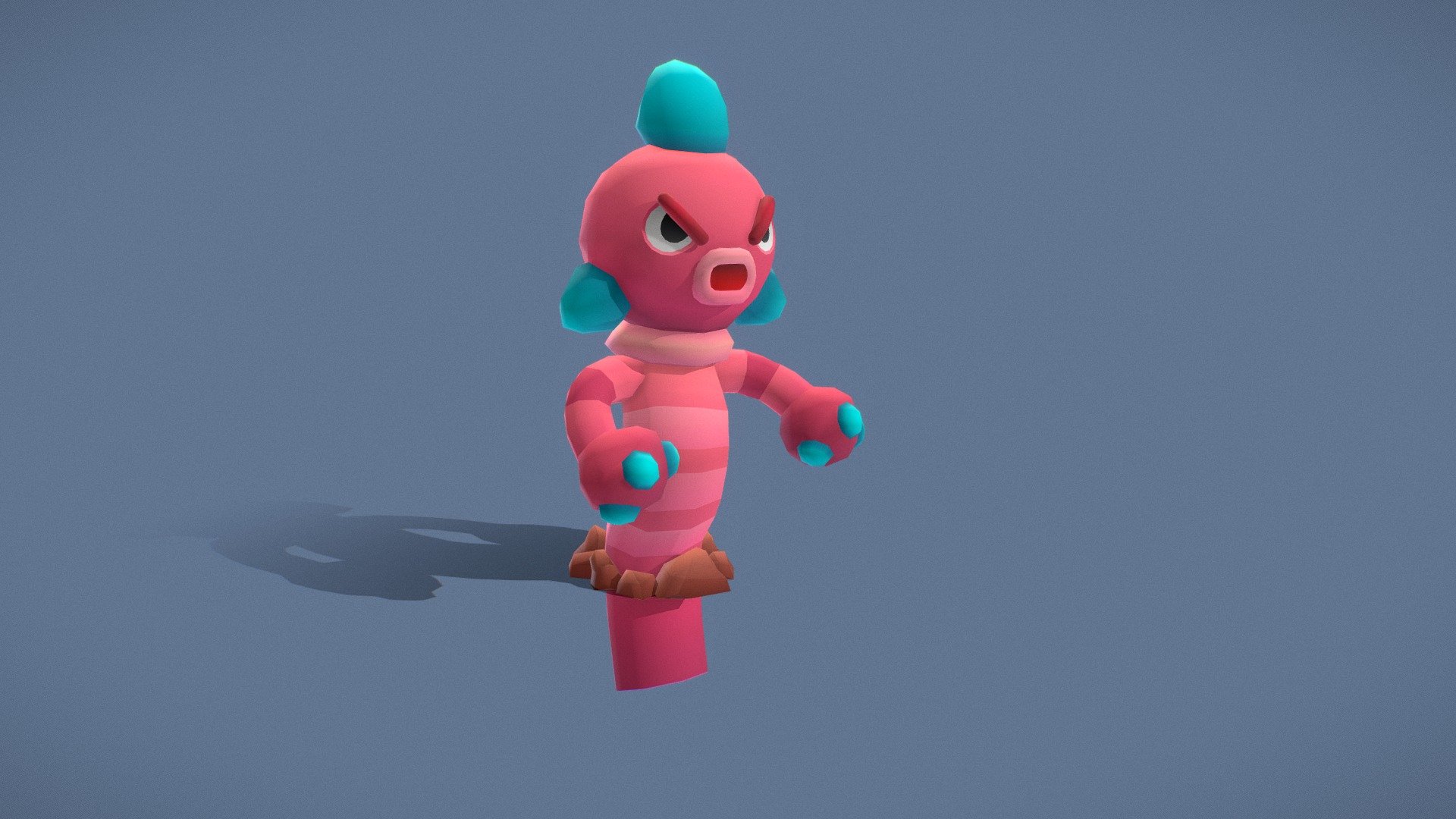 Worm Warrior

This model also has 3 forms of evolution which you can find here:
(link)

The model is made as an enemy for your main character. Each stage of evolution makes him stronger and stronger, so you can use it to progress your opponents and as enemy boss.
It's suitable for different genres of games, such as runners, tower defense, RPG and many others.

If you liked this model, please rate it, it is extremely important for us!

Quantity
This pack contains 1  model of Worm Warrior

Features




1 gradient base texture 32x32 pixels.

Rigged/Skeleton

Animated

Mobile, AR/VR ready

Standart/URP materials

UV Mapped for gradien texture

Low Poly

No Vertex colors

Total triangles 1.7k

No LOD

Animations




Idle

Walk

Attack Meele

Attack Range

Death

If that wasn't enough, we are ready to make additional animations and forms on request 3d model