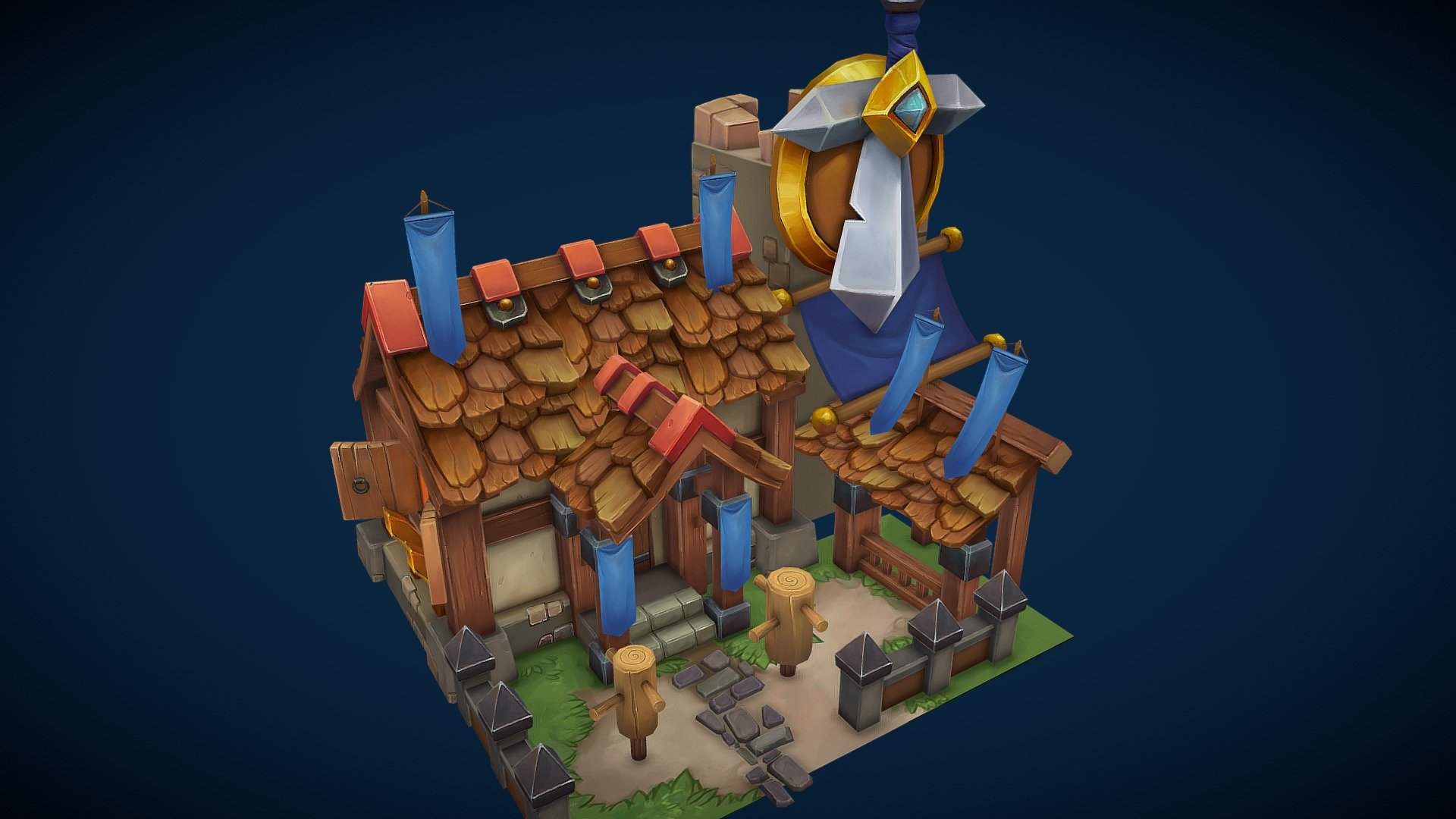 Trainer House - 3D model by Thunder Cloud Studio (@thundercloudstudio) 3d model