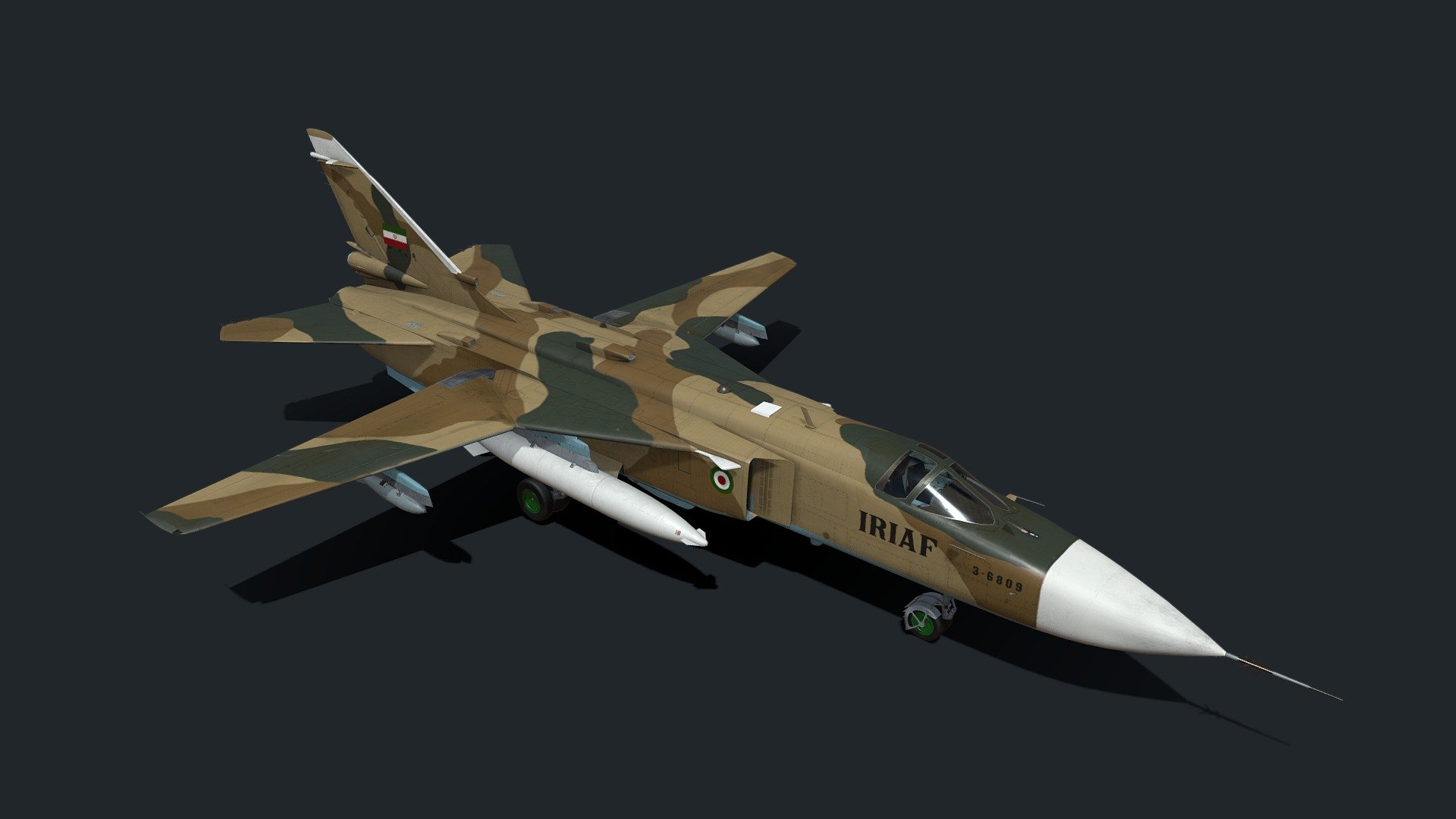 Export version of the Su-24M with downgraded avionics and weapons capabilities. First flight 30 May 1987 as T-6MK, 17 May 1988 as Su-24MK. Manufactured 1988–1992, sold to Algeria, Iraq, Libya, and Syria. Many Iraqi examples were evacuated to Iran 3d model
