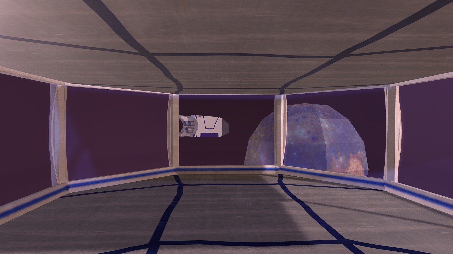 Final for a class. Enivorment for a fighting stage in space 3d model