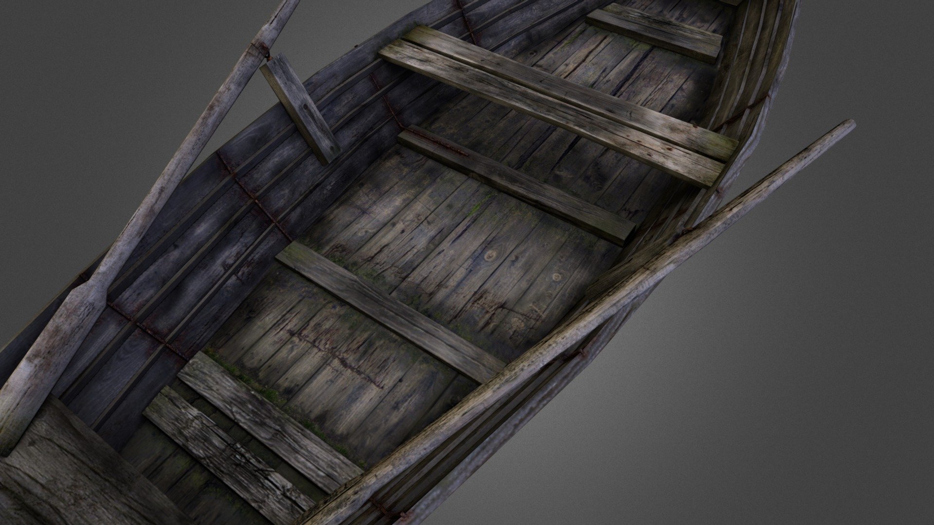 Old wooden boat - 3D model by Cafenoir 3d model