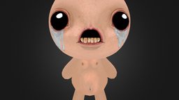 Binding of Isaac 3D model binding, isaac, crying, child, creepy, of