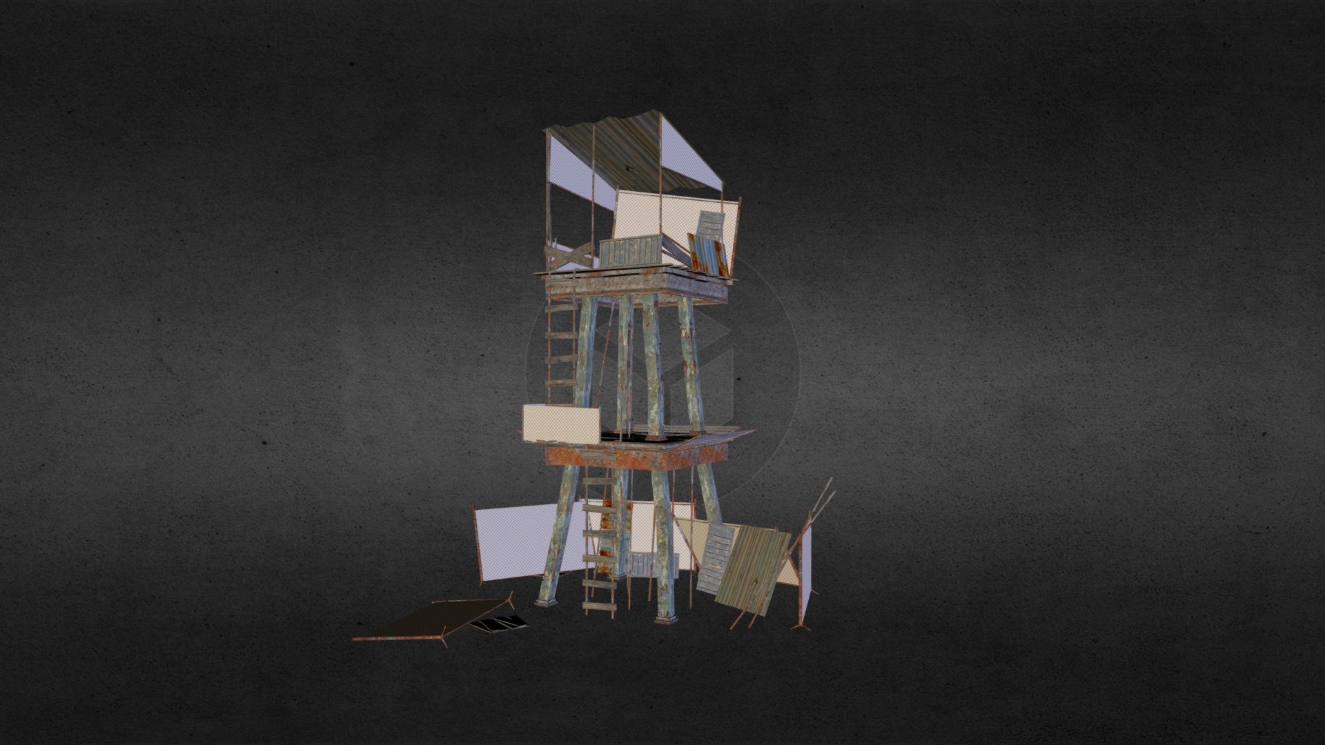 Watch Tower - 3D model by antiRuben 3d model