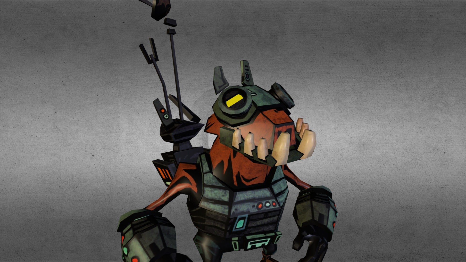 Player character for student game project - Special Ops Dog Dude - 3D model by stan.loiseaux 3d model